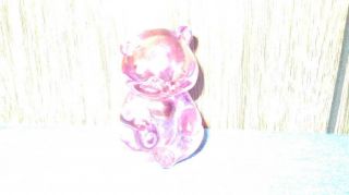 Fenton Art Glass Pink Miniature Mini Bear Figurine