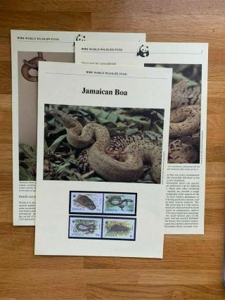 Jamaica 1984 Pages X 6 Wwf Jamaican Boa Snake Reptile