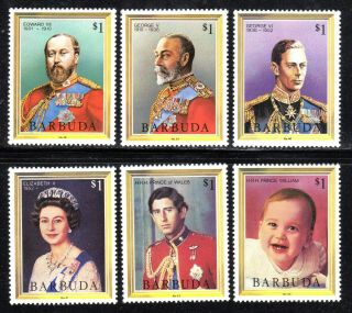 1984 Barbuda Sc 622 - 627 - Members Of The Royal Family - M - H