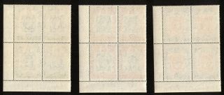 Saint Lucia 1960 the 100th Anniversary of St.  Lucia Blocks of 4 O.  G Stamps 2