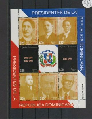 Dominican Republic 2015 Presidents Of The Dominican Republic S/sheet Mnh
