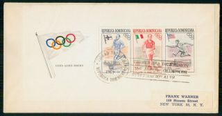 Mayfairstamps Dominican Republic Fdc 1960s Cover Olympics Souvenir Sheet Wwh5247