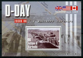 Antigua & Barbuda Wwii Ww2 Stamps 2004 Mnh D - Day Operation Overlord 1v S/s Ii