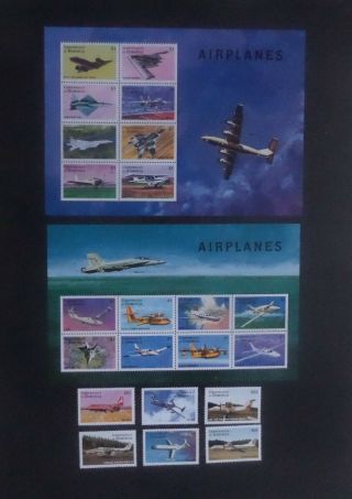 Dominica 1998 Modern Aircraft Sg2488/2509 Sheetlets Um Mnh Unmounted