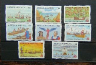 Antigua 1988 500th Anniversary Of Discovery Of America Columbus Set Lmm