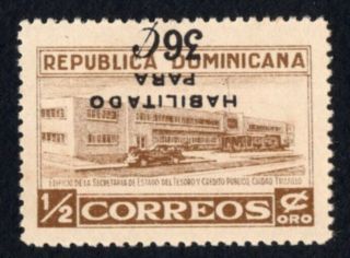 Dominicana 1960 Stamp Mi 735 Inverted Overprint Mnh