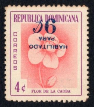 Dominicana 1960 Stamp Mi 733 Inverted Overprint Mnh