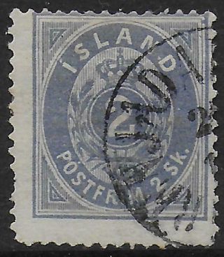 Iceland Stamps 1873 Mi 1 Canc F/vf Cat Value $2000