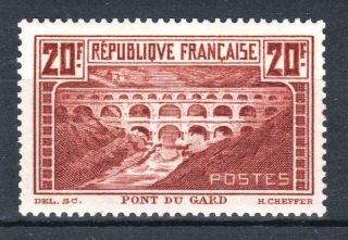 France Yvert 262 A Scott 253 " Pont Du Gard Red Brown 1929 " Mnh Vvf P653