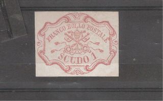 1852 Papal State Italy One Scudo Top Value With Bpa Certificate