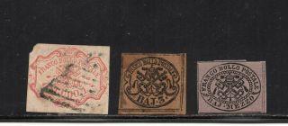 1850´s Italy Roman States Lot Cv $9500.  00,  Two Certificates,  Rarity