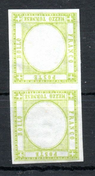 Italy,  1861,  1/2 Tornese. ,  Very Scarce Proof Stamps,  Certified,  Cv Us $ 7500