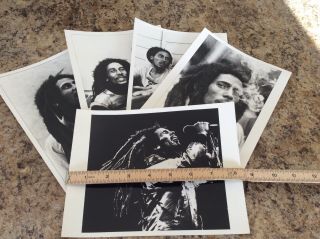Vintage B&w Bob Marley Photographs Reggae Music Legend