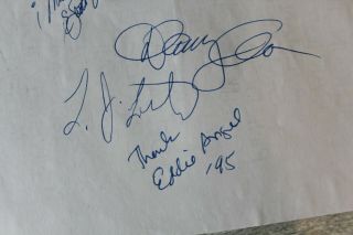 LOS STRAITJACKETS Autographed Setlist Nashville US Tour 1995 3