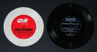 Beatles 2x Flexi Disc 7 " Records Germany 1965 & 1966 John Lennon,  Paul Mccartney