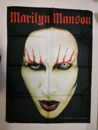 Vintage Marilyn Manson 2001 Textile Poster Flag