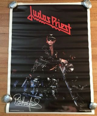Vintage Judas Priest 1982 Rob Halford Bi - Rite Poster 23 1/2 " X 32 " 2