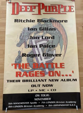 Deep Purple: Battle Rages On,  Uk Tour Hoarding/fly Poster