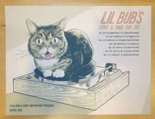 2015 Lil Bub - Science & Magic Tour Silkscreen Event Poster By Justin Santora
