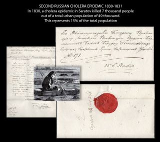 Russia 1830 Disinfected Mail Saratov - Wilna Rare Cholera Epidemic Lithuania