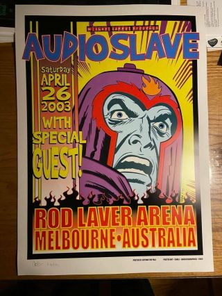Audioslave Chris Cornell Soundgarden Melbourne 2003 Cable S/n Concert Poster