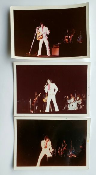Elvis Presley - 3 Concert Photos - 1971 &1972