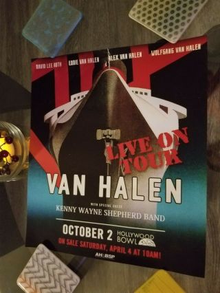 Van Halen 2015 Hollywood Bowl Poster Los Angeles Eddie Alex Wolf David Lee Roth