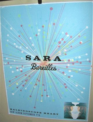 Sara Bareilles Promo Poster Kaleidoscope Heart Very Cool