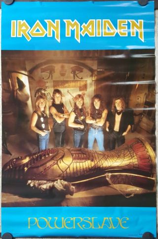 Iron Maiden Power Slave 1984 Band Poster Approx 22 X 34