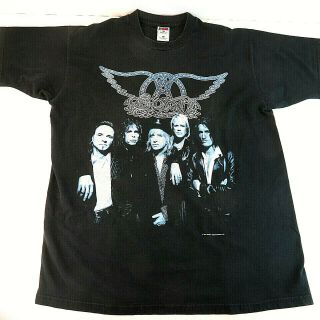 Aerosmith 1997 Xl Nine Lives Tour Concert T - Shirt - Vtg 90s Steven Tyler