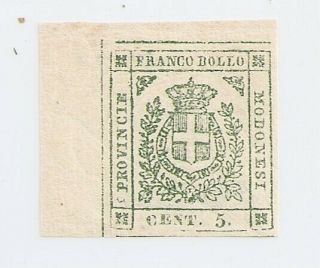 1859 Italy Modena Sa 12b,  5c Verde Scuro Cv $3100.  00
