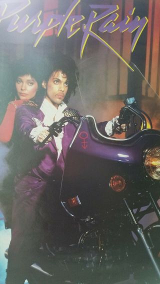 Prince 1984 Poster Vintage.  Purple Rain.  Nm.