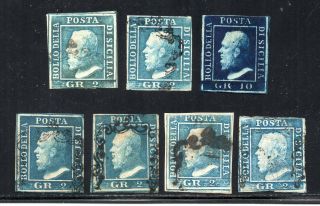 1859 Italy Sicily Rare Stamps Lot,  Cv $4235.  00,  Several With Variety