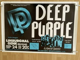 Deep Purple: Perfect Strangers Live In Genk Belgium 24.  6.  85 Promotional Poster