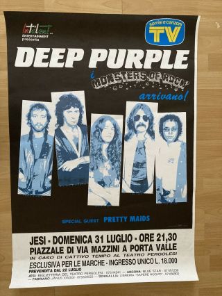 Deep Purple: Monsters Of Rock Live In Ancona Italy 31/7/1988,  Promotional Poster