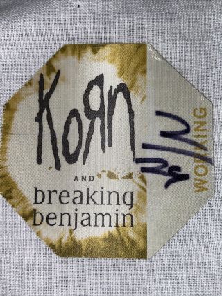 Korn And Breaking Benjamin Backstage Pass