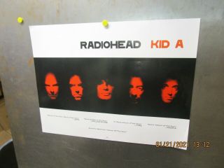Radiohead Kid A 2001 Promo Poster Capitol Records Thom Yorke Stanley Donwood