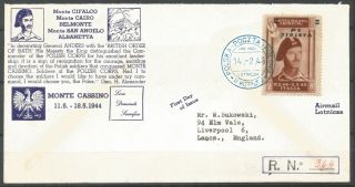 Poland,  Fdc Registered Air Mail Cover Franked With 2zl Stamp With Inverted O/p