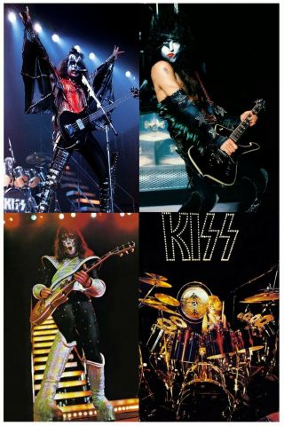 Kiss 1977 Love Gun Custom 24x36 Quality Poster Paul Gene Ace Peter Last One