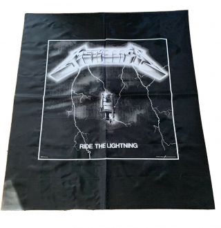 Vintage 1991 Metallica Ride The Lightning Lp Art 40x45 Tapestry Banner Flag