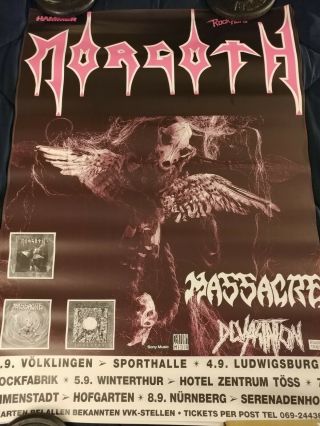 Vintage Morgoth Massacre Devastation Rolled Europe Tour Poster