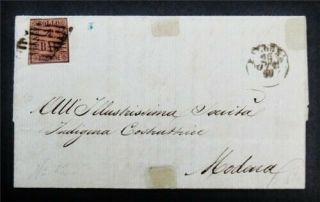 Nystamps Italian States Romagna Stamp 5 On Cover $900 Signed Rare D11y2810