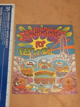 1968 The Animals - San Francisco International Pop Festival Concert Handbill
