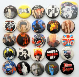 Punk & Anarchy Badges 25 X Vintage Pin Badges Sex Pistols Pil The Damned