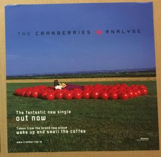 Dolores O’riordan Cranberries Rare 2001 Double Sided Promo Poster Flat 4 Wake Cd