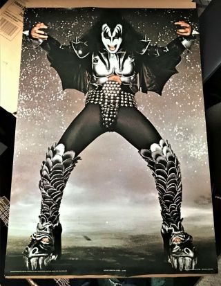 Kiss Gene Simmons Vintage Poster (iron Maiden,  Metallica,  Ozzy,  Slayer,  Ac/dc)