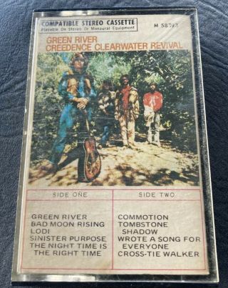 Rare Old Ccr Green River Cassette M58393