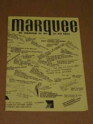 Marquee Club September 1975 Flyer (judas Priest/east Of Eden/slack Alice/strife)