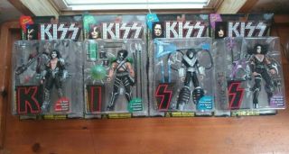 Kiss Action Figure Dolls Set Of Four 1997 Mcfarlane.  New/ M