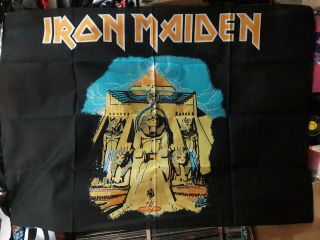 Vintage Iron Maiden 80s Textile Poster Flag Powerslave